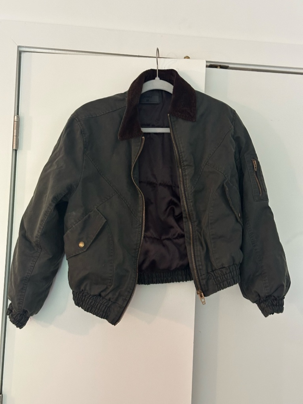 BLANKNYC Country Club Jacket in Green Combo Bomber Jacket